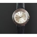 GENTS VETTA VINTAGE AUTOMATIC WRISTWATCH, circular silver with silver hour markers and a date