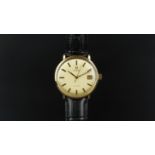 *TO BE SOLD WITHOUT RESERVE* GENTLEMEN'S OMEGA DE VILLE DATE WRISTWATCH, circular champagne dial