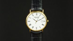 GENTLEMEN'S RAYMOND WEIL WRISTWATCH, circular white dial with Roman numerals with a date aperture,