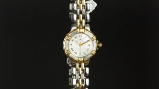 LADIES' MAURICE LACROIX WIRSTWATCH, circular two tone dial with Roman numerals and a date