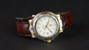 GENTLEMEN'S TAG HEUER CHRONOMETER DATE WRISTWATCH REF. WH5151-K1, circular white dial with