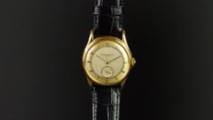 GENTLEMEN'S VACHERON CONSTANTIN 18K GOLD WRISTWATCH CIRCA 1945, circular two tone dial with minute