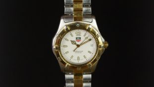 GENTLEMEN'S TAG HEUER PROFESSIONAL WRISTWATCH REF. WK1120, circular white dial with gold and
