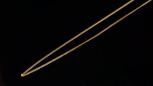 9ct yellow gold fine curb link chain, gross weight approximately 3.2 grams