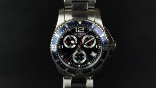 GENTLEMEN'S STAINLESS STEEL LONGINES HYDRO CONQUEST QUARTZ CHRONOGRAPH WRISTWATCH, ref L3.643.4,