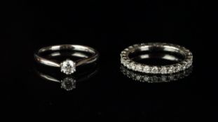 Single stone diamond ring and eternity ring set, from Browns the diamond store, the single stone