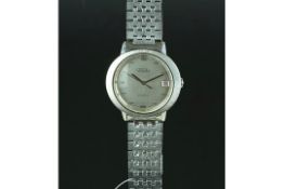 GENT'S CITIZEN 21 JEWELS WRISTWATCH, a circular silver dial with silver baton hour markers, date