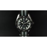 GENTLEMEN’S RARE WATCHCO OMEGA SEAMASTER 300 WRISTWATCH, circular black with luminous green hour