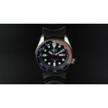 SEIKO SXK009 AUTOMATIC DIVERS WATCH, circular black dial with luminous hour markers, signed Made