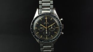 RARE GENTLEMEN'S VINTAGE OMEGA 'ED WHITE' SPEEDMASTER 105.003-63, circular black dial, triple