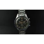 RARE GENTLEMEN'S VINTAGE OMEGA 'ED WHITE' SPEEDMASTER 105.003-63, circular black dial, triple