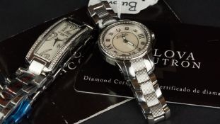 TWO LADIES' DIAMOND SET WRISTWATCHES - UNUSED RAYMOND WEIL GENEVE 'Collection Shine' Quartz, ref