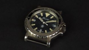 VINTAGE MILITARY PRECISTA DIVERS WATCH, circular dial with luminous hour markers, tritium mark,