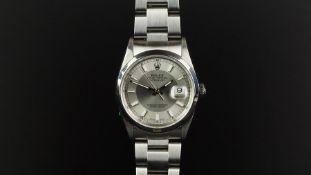 GENTLEMEN'S ROLEX OYSTER PERPETUAL DATEJUST WRISTWATCH W/ BOX & PAPERS REF. 16200, circular two tone