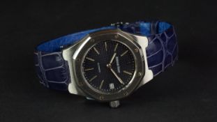 GENTLEMEN'S AUDEMARS PIGUET ROYAL OAK WRISTWATCH W/ BOX & PAPERS REF. 14800 ST, circular textured