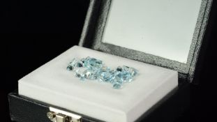 Loose aquamarine stones, weighing an estimated total of 13.5ct