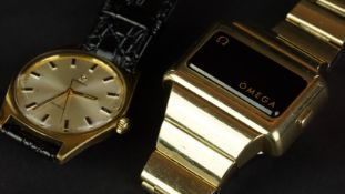 GROUP OF OMEGA VINTAGE WRISTWATCHES, two Omega wristwatches both gold plated, one being digital