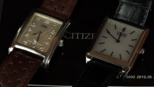 GENTLEMEN'S CITIZEN ECO DRIVE WRISTWATCH W/ DUARENTEE & ORIS WRISTWATCH, citizen: rectangular silver