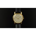 GENTLEMEN'S IWC SCHAFFHAUSEN 18ct GOLD WRISTWATCH, circular silver dial with gold hour markers and