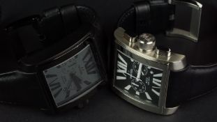 TWO GENTLEMEN'S TW STEEL 'CEO GOLIATH' QUARTZ CHRONOGRAPH WRISTWATCHES, 42mm stainless steel cases