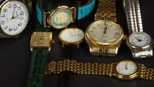 A COLLECTION OF 19 WATCHES, including Zenith Defy, Mappin & Webb, silver cased Cleo Blue and Tissot