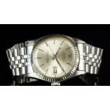 GENTS ROLEX OYSTER PERPETUAL DATEJUST WRISTWATCH CIRCA 1978 REF. 1601, circular silver pie pan