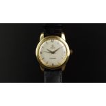 GENTLEMEN'S OMEGA SEAMASTER AUTOMATIC 18ct GOLD WRISTWATCH REF. 780454, circular silver dial with