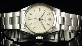 RARE GENTS ROLEX OYSTER WRISTWATCH CIRCA 1950S REF. 6244, circular aged dial with silver hands and