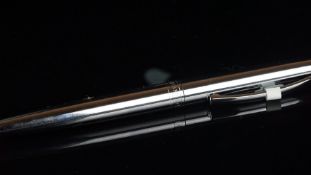 Tiffany & Co ballpoint pen in white metal, signed Tiffany & Co