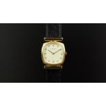 GENTLEMEN'S VACHERON CONSTANTIN 18ct GOLD DIAMOND SET WRISTWATCH REF. 7588, rounded square pale