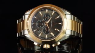 GENTLEMEN’S OMEGA SEAMASTER CHRONOGRAPH REF 231.20.44.50.06.001, circular black pin strip dial, rose