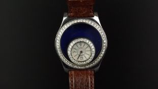 GENTLEMEN'S MIELVACQUE GENEVE DIAMOND SET WRISTWATCH, floating inner watch dial which is mother of