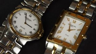GROUP OF RAYMOND WEIL WRISTWATCH, one being a Parsifal with a circular white dial with Roman