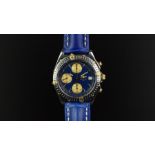 GENTLEMEN'S BREITLING CHRONOMAT REF. B13050.1 WRISTWATCH, circular gloss navy triple register dial