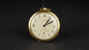 CARTIER 18CT GOLD MANUAL WIND POCKET WATCH, with French eagle's head mark, inner case back with