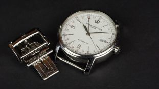 GENTLEMEN'S BAUME & MERCIER AUTOMATIC JUMBO WRISTWATCH, circular white dial with baton hour markers,