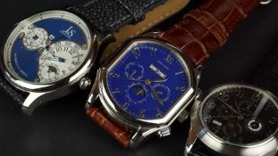 THREE GENTLEMEN'S JOSHUA & SONS LIMITED EDITION AUTOMATIC CHRONOGRAPH WRISTWATCHES - ref JS-05-04,