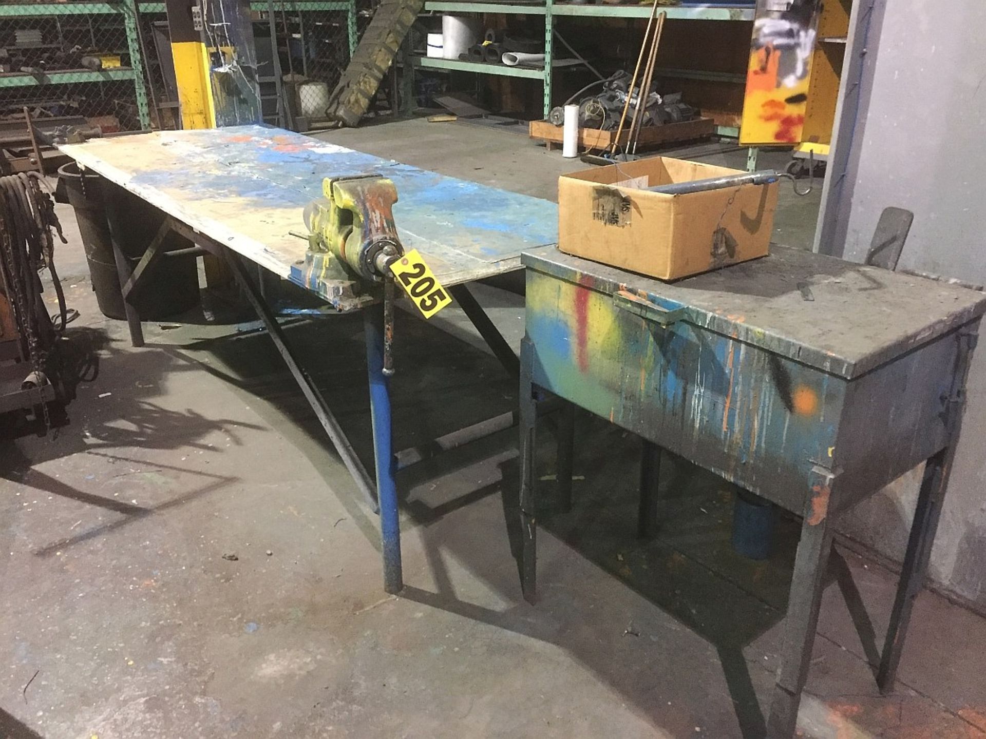 3'x10' Shop Table w/Wilton Vise