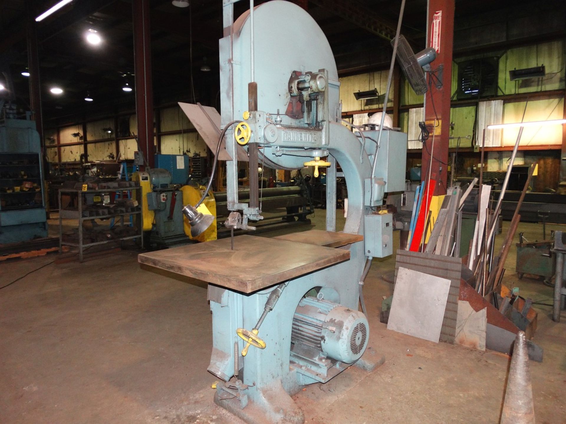 Tannewitz Vertical Band Saw w/36" x 36" Table, 43" Throat, 20" Cut Cap. - Image 2 of 2