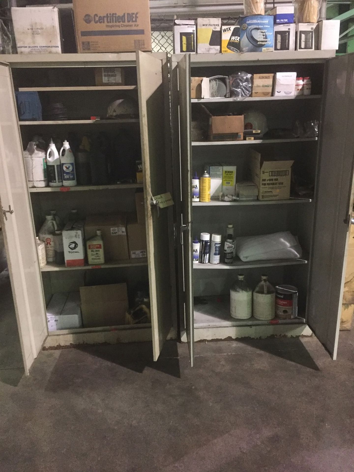 2 Metal Office Cabinets w/Contents