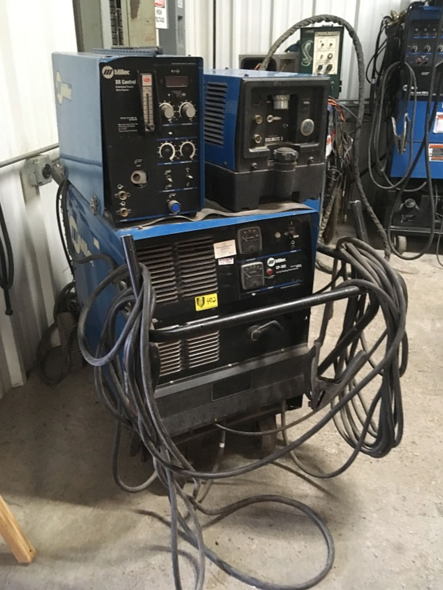 Millermatic CP302 Wire Welder, SN LC113949 w/ Coolmate 3, SN LC088R12 & XR Wire Feed Control, 3-