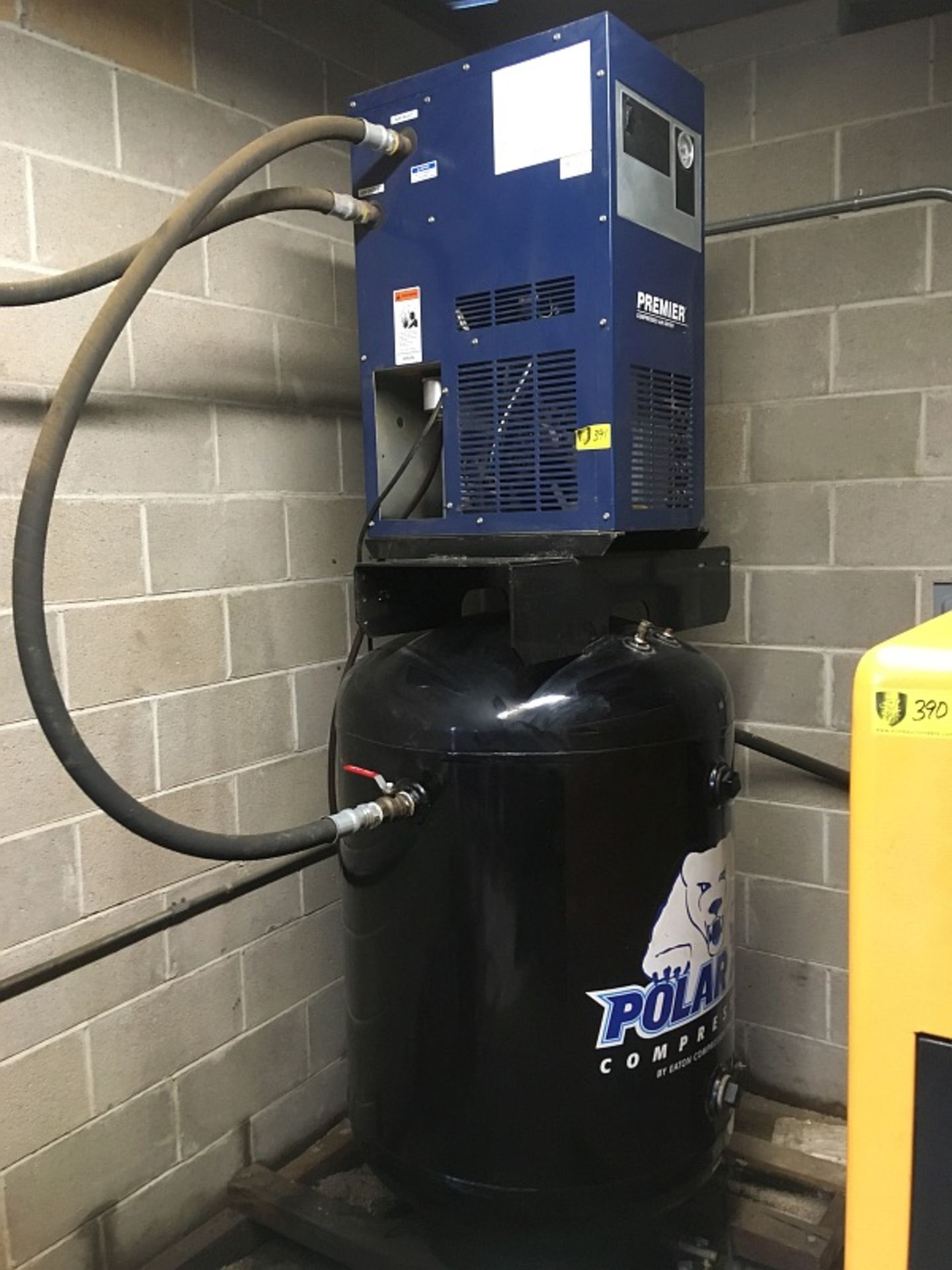 Refrigerated Air Dryer, ¾ HP, Mdl PRA-1008B1, SN 519723 and approx. 150 gallon tank