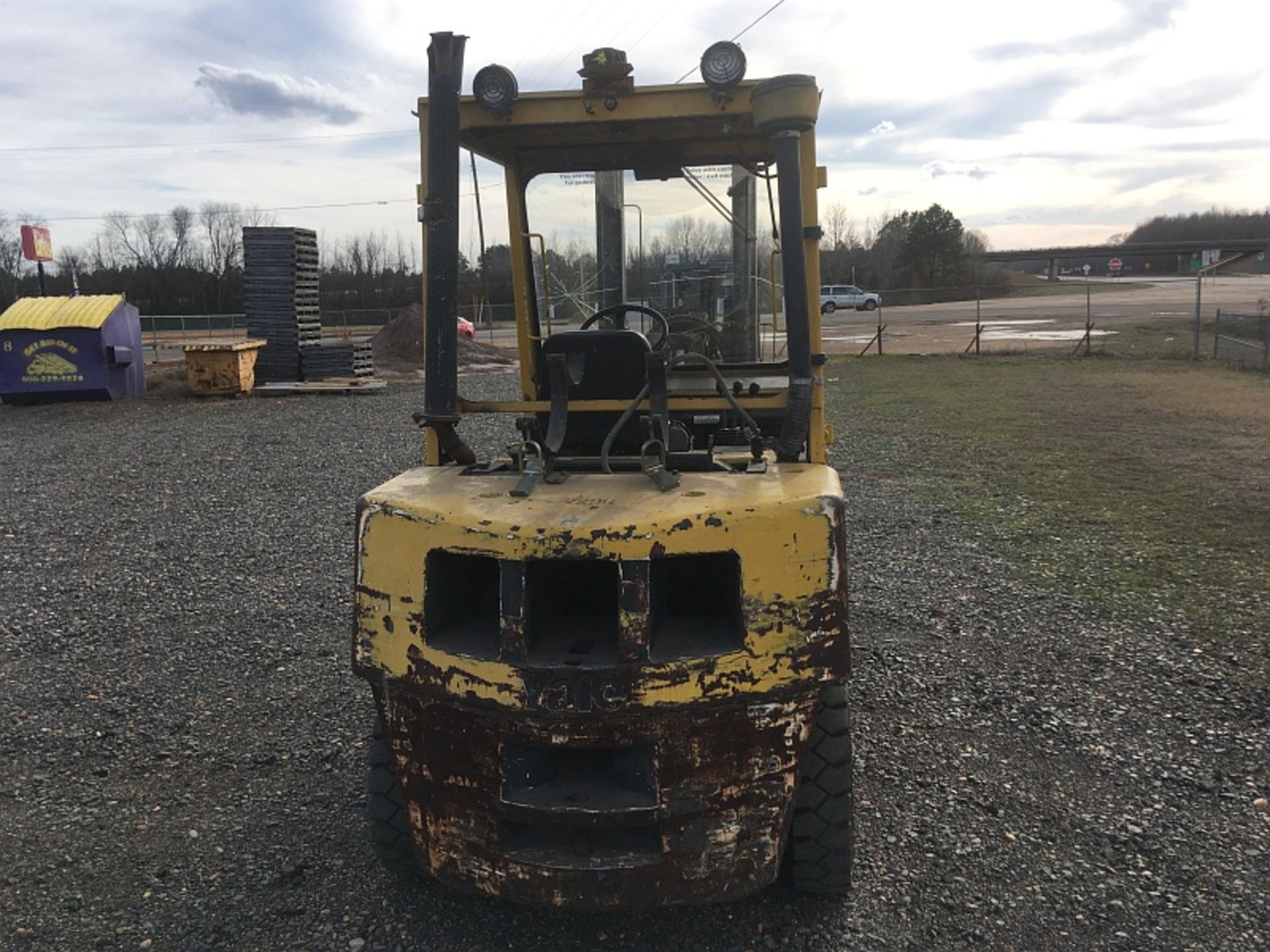 Yale Forklift, 8,000 lb. cap., LP Gas, 6' Forks, Side Shift, All-terrain Tires, 2-Stage Mast, SN - Image 3 of 3