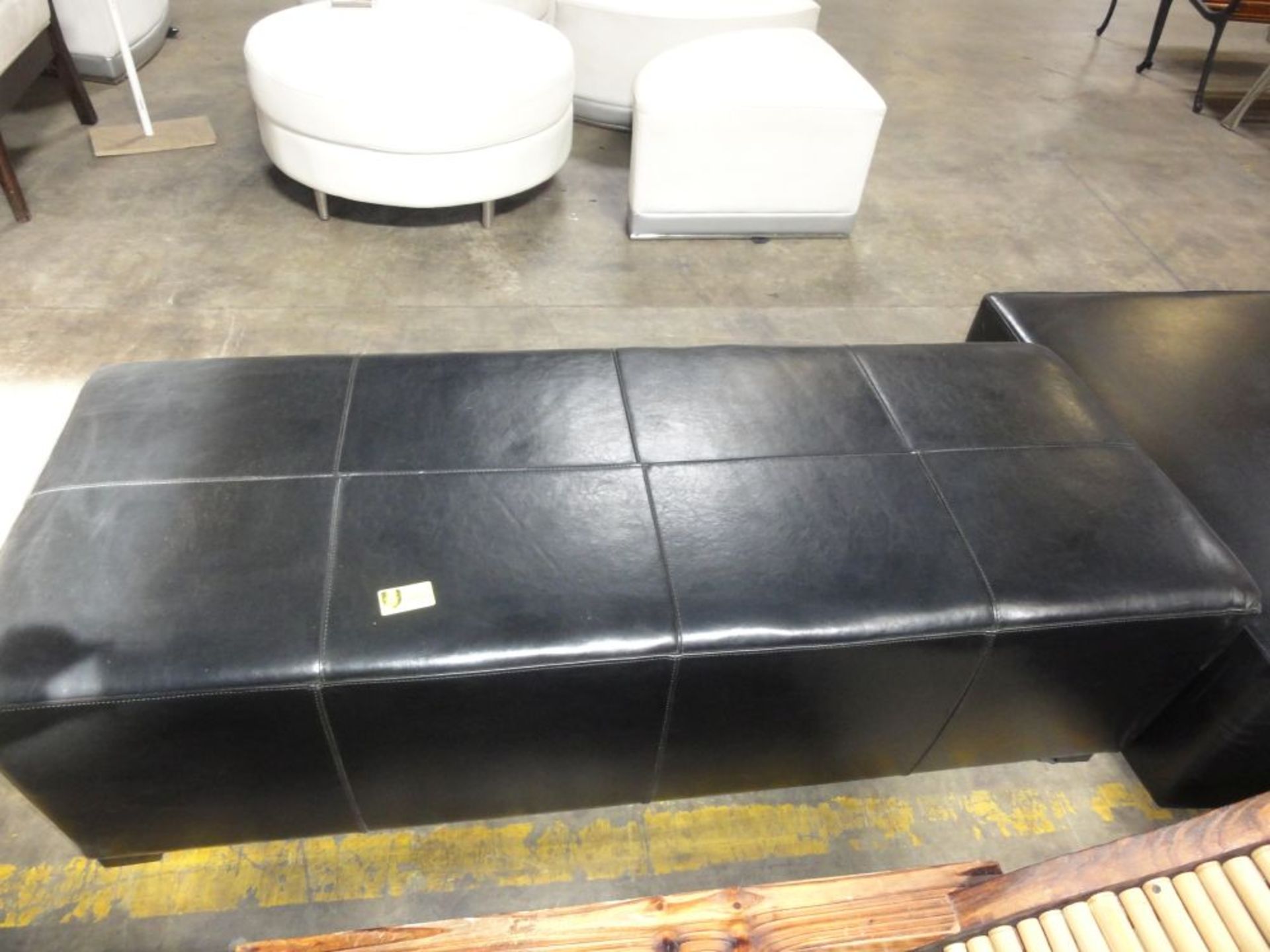 60" x 24" Black Ottoman