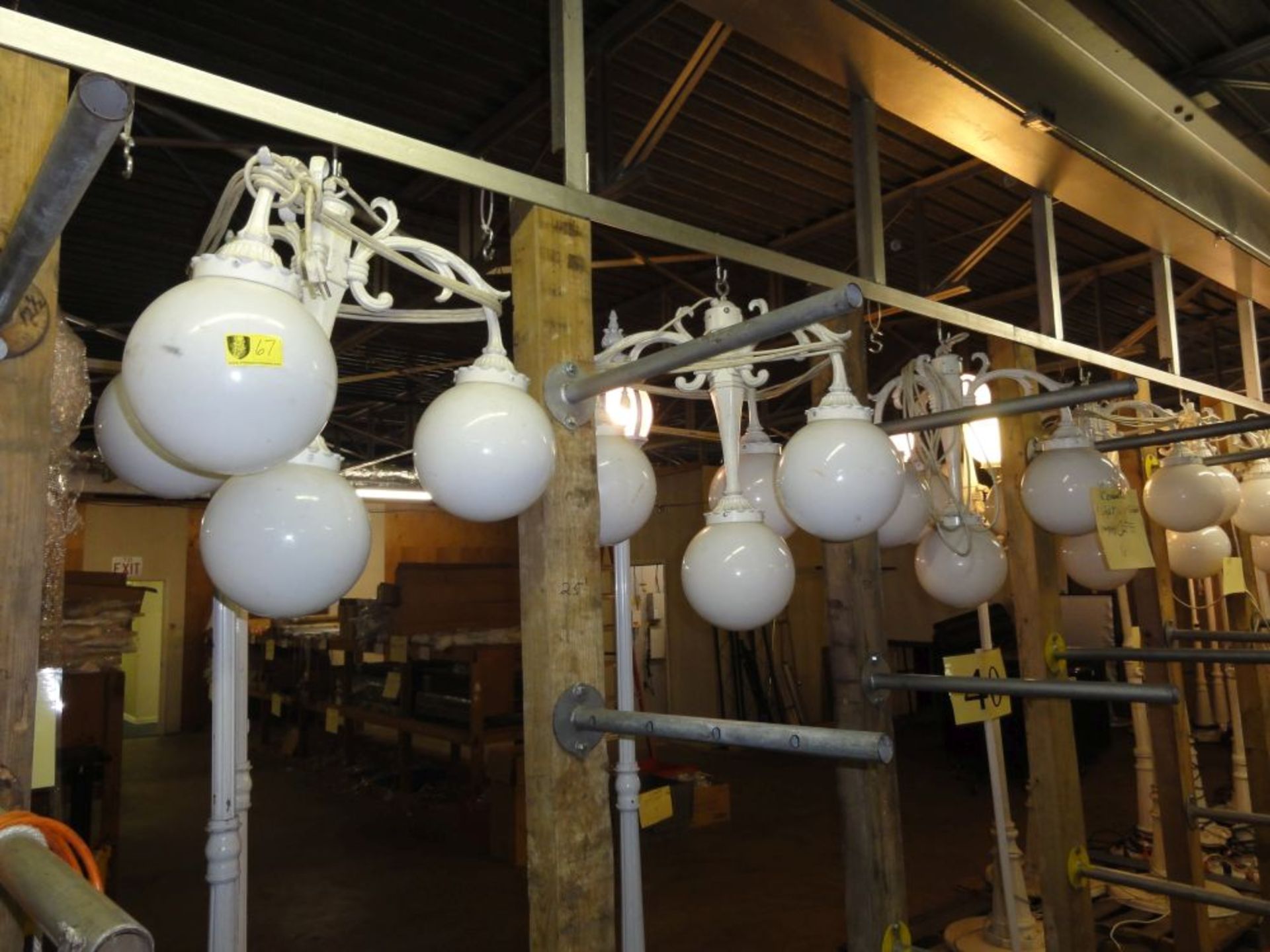 Hanging Cafe Lights w/ (4) 10" Globes