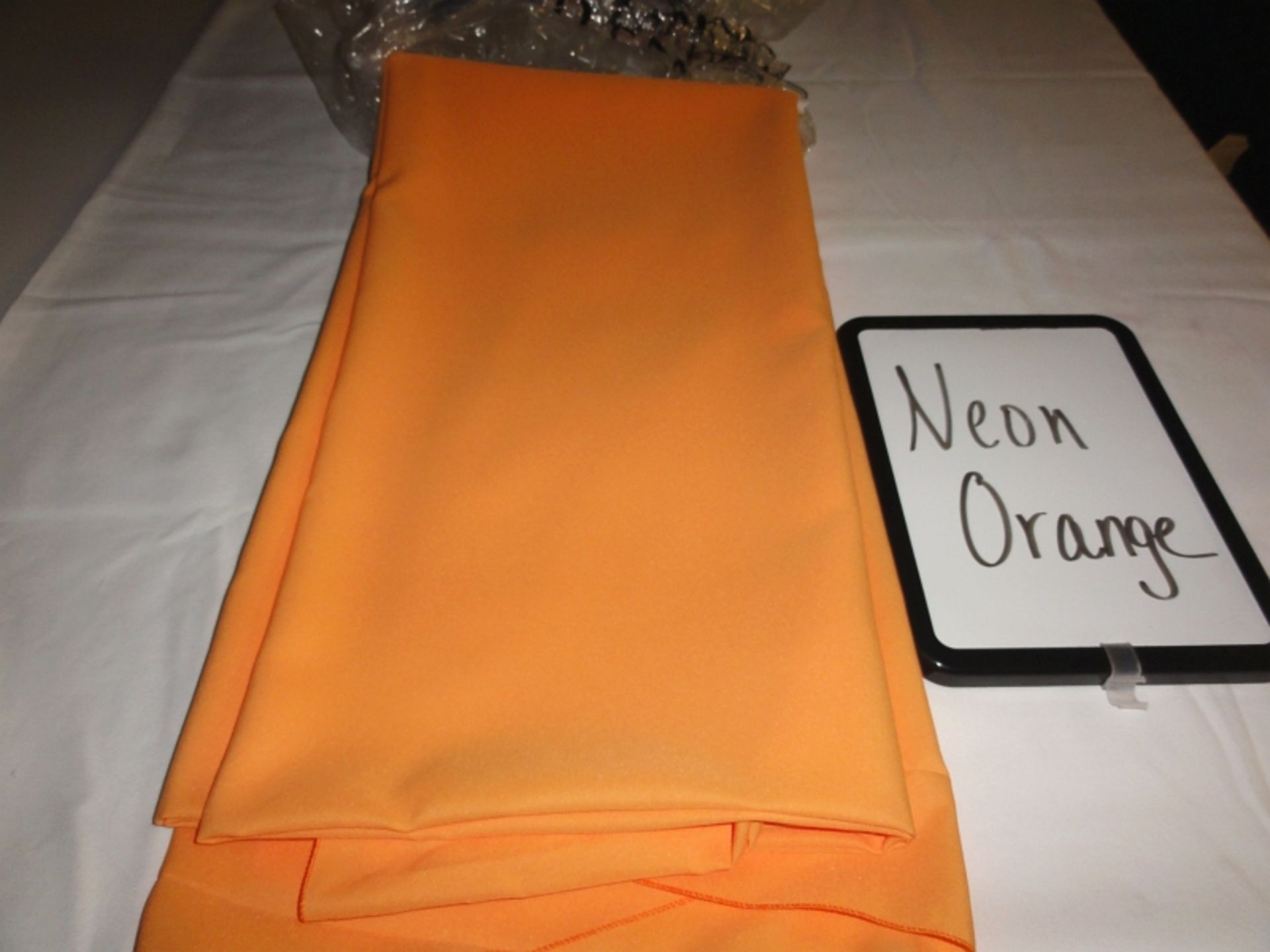 LINEN, POLY NEON ORANGE 17" X 17" NAPKIN- Lot of 48