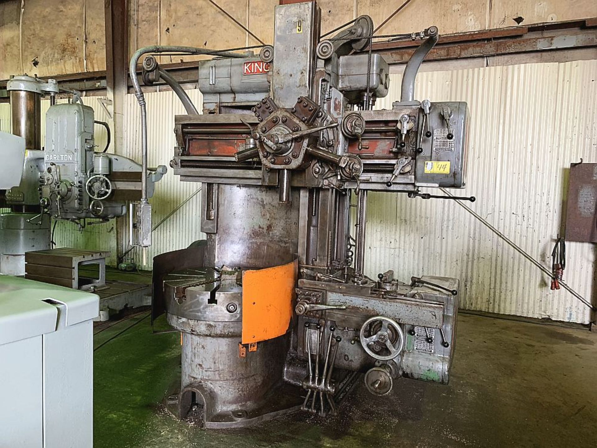 King Vertical Turret Lathe, 36" 3-jaw Table,