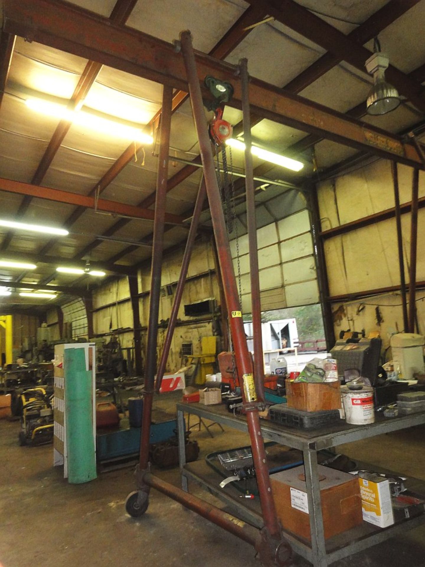 Wallace Gantry Crane- Rolling- 2-ton cap., 14' tall x 15' wide - Image 2 of 3