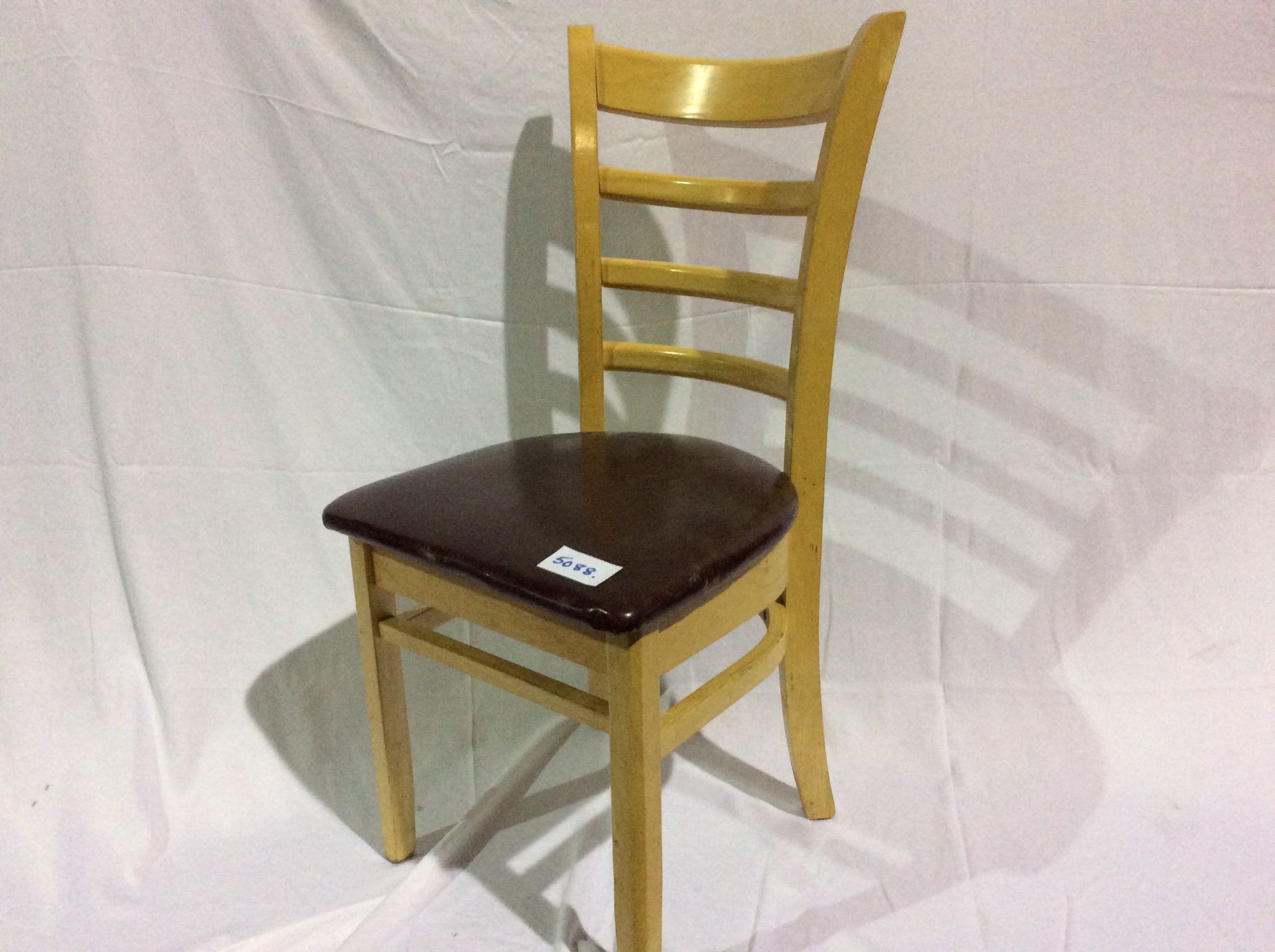 Wood Maple Dinner Chair, Cushioned Seat