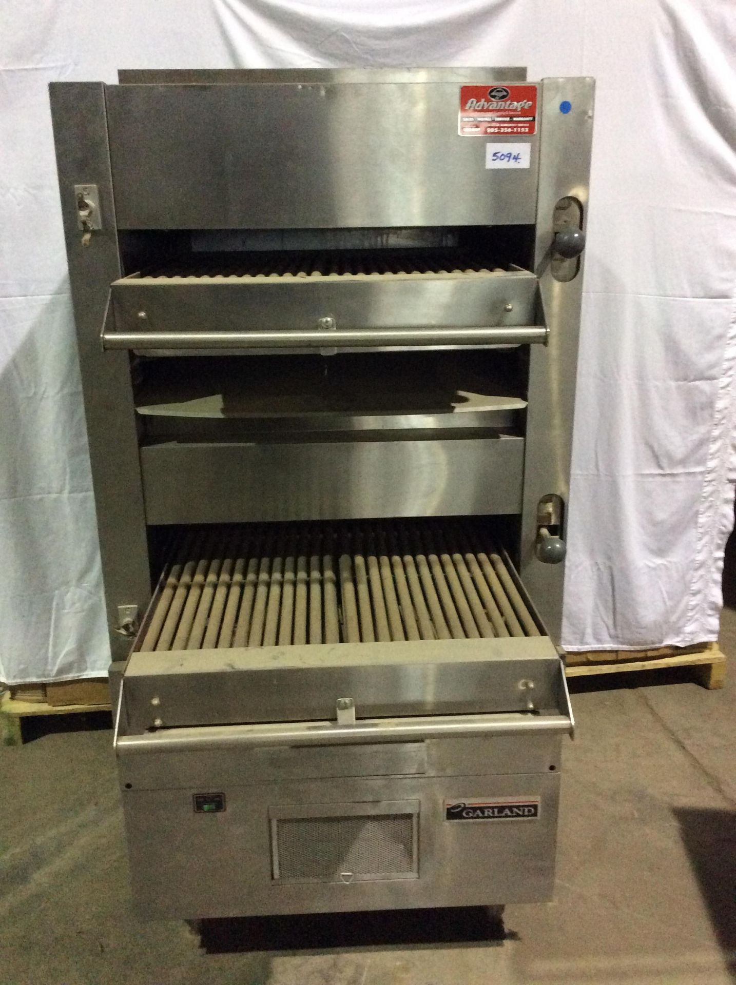 Garland Master Series Double Deck Upright Broiler, Nat Gas, Infra Red, - as is